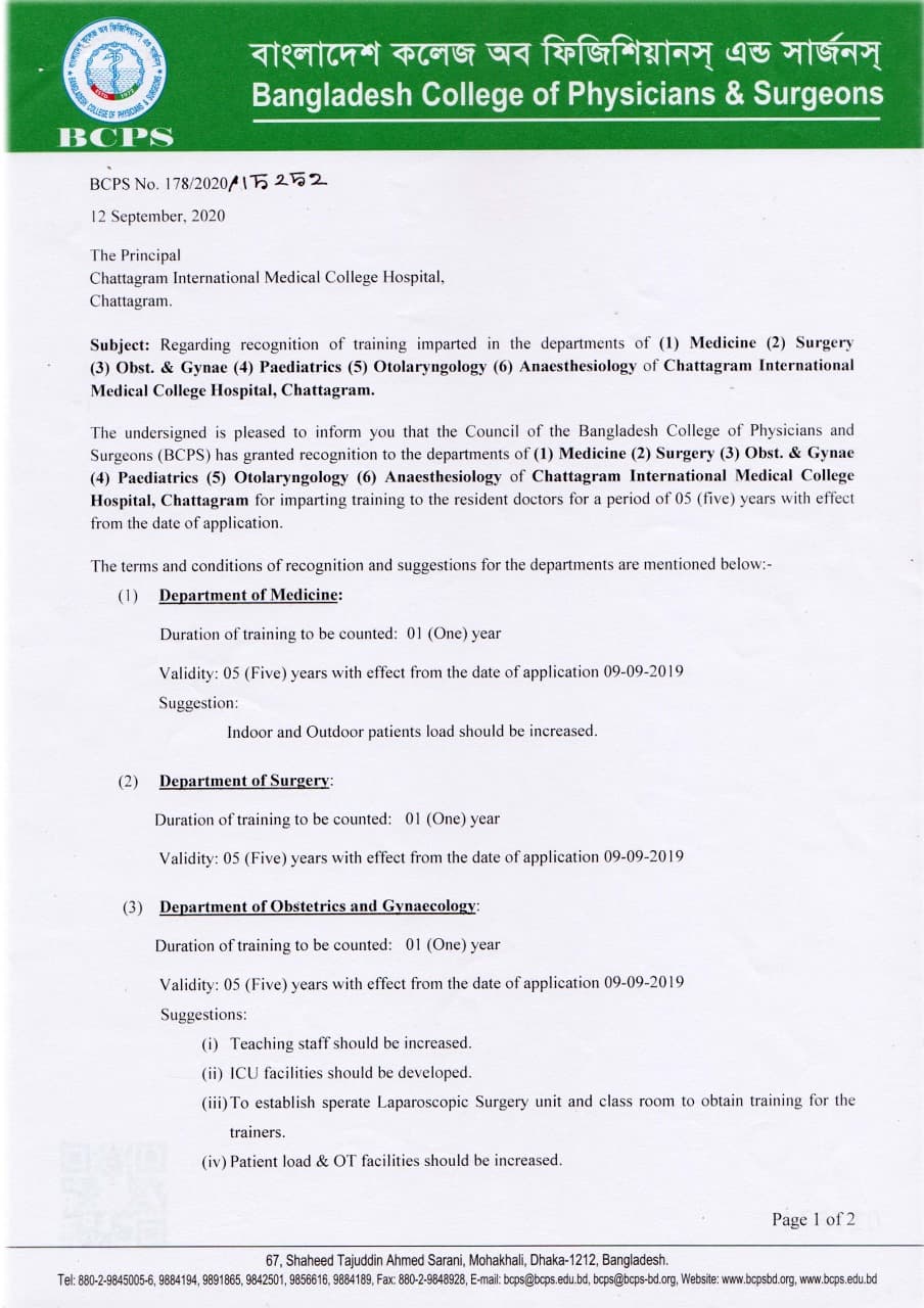 BCPS Recognition Letter Page 1